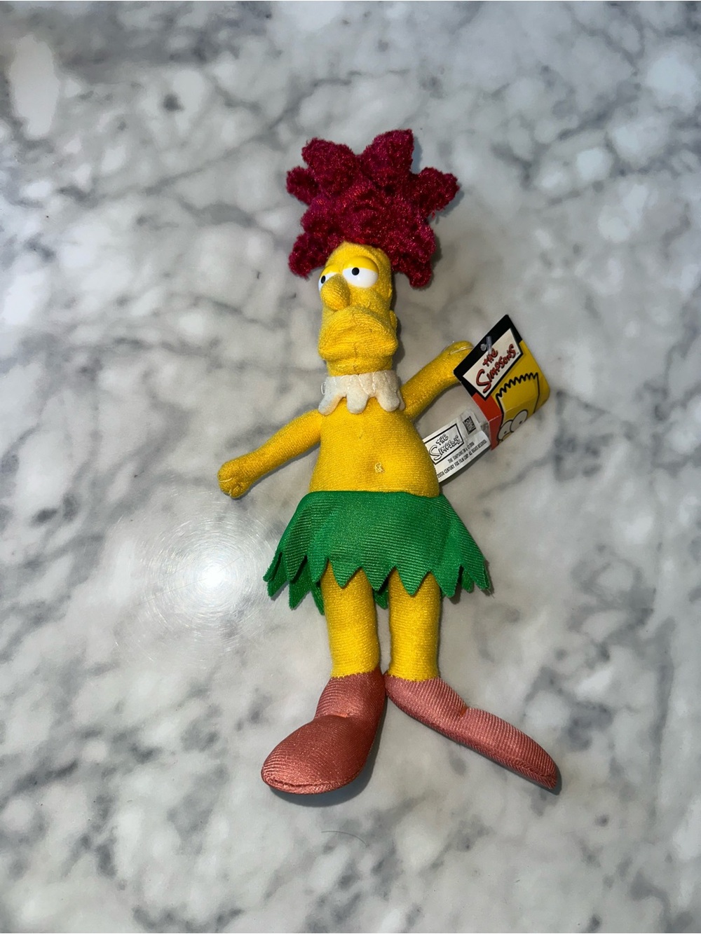 The Simpsons Sideshow Bob Plush Bird Toy - 2006 Yellow with Green Skirt